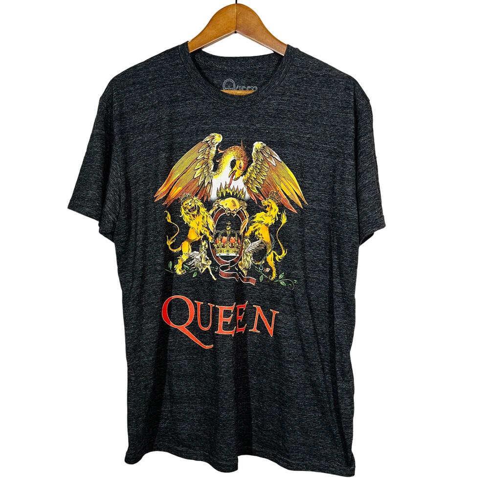 Queen Merch Graphic Tee Short Sleeve Slim Fit Cap Sleeve - L